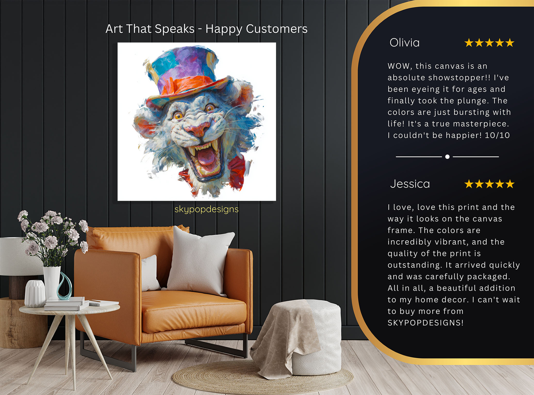 8.jpg Lion Hat Pop Art