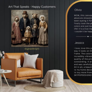 Bear Family Portrait Art