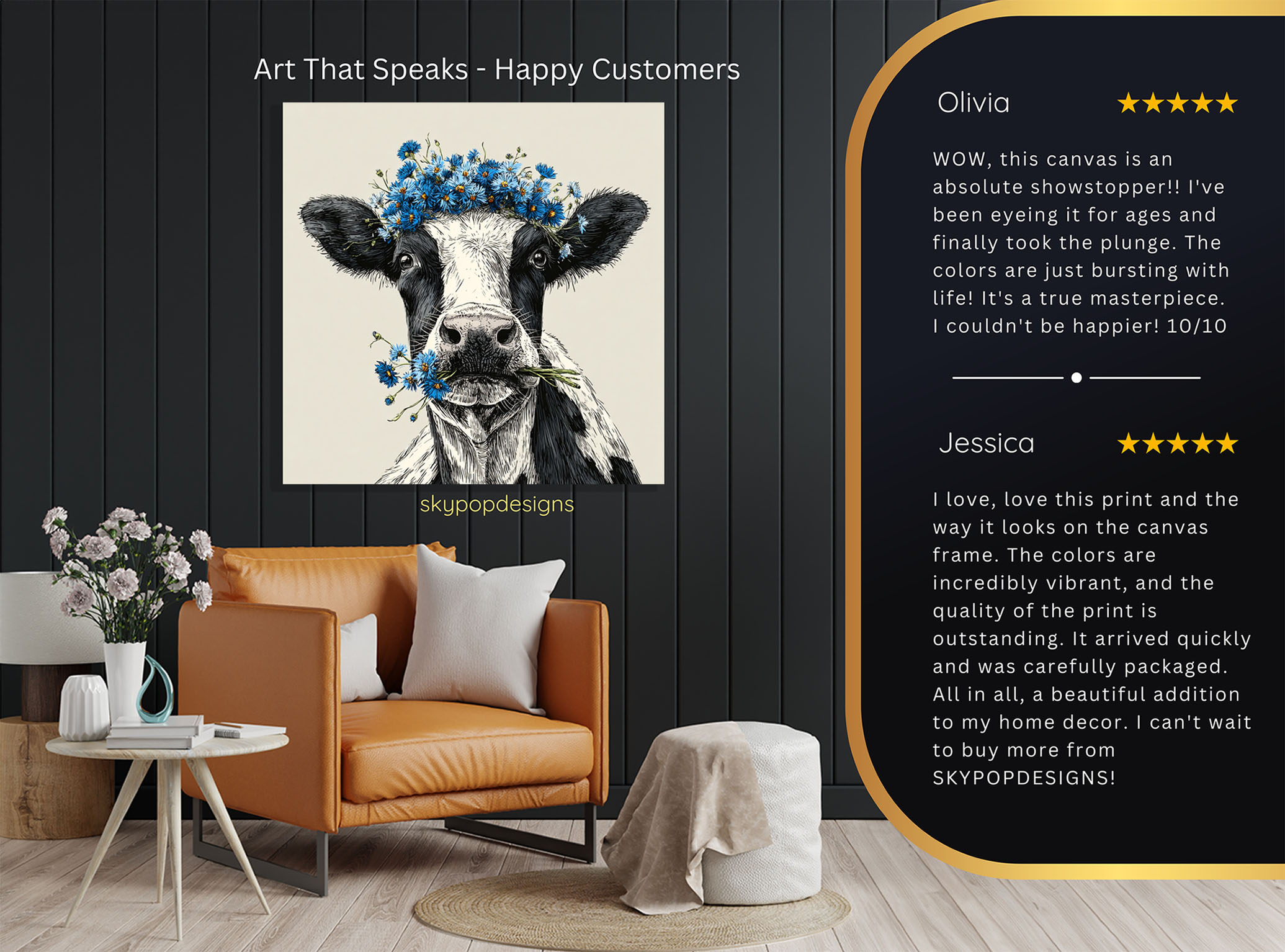 8.jpg Highland Cow Flower Art