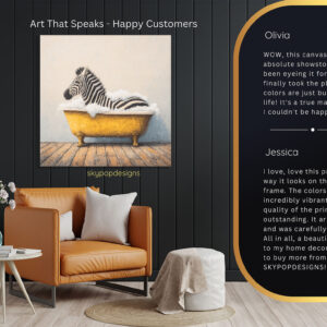 Zebra Bubble Bath Art