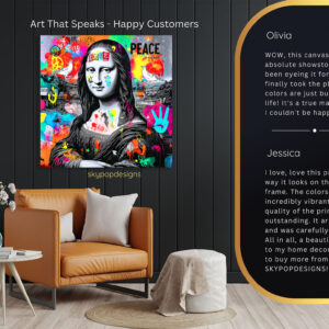 Mona Lisa Peace Love Art