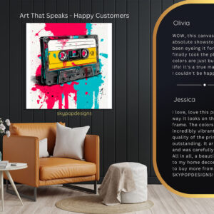 Retro Cassette Tape Art