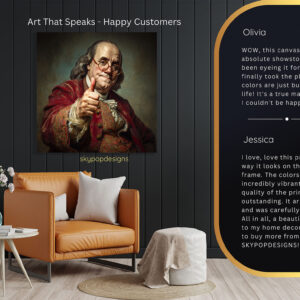 Benjamin Franklin Thumbs Up Art