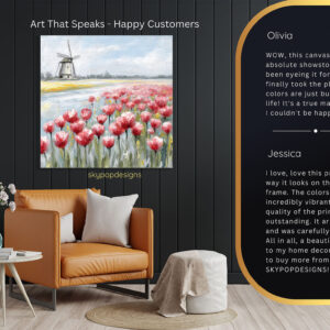 Poppy Field Windmill Art