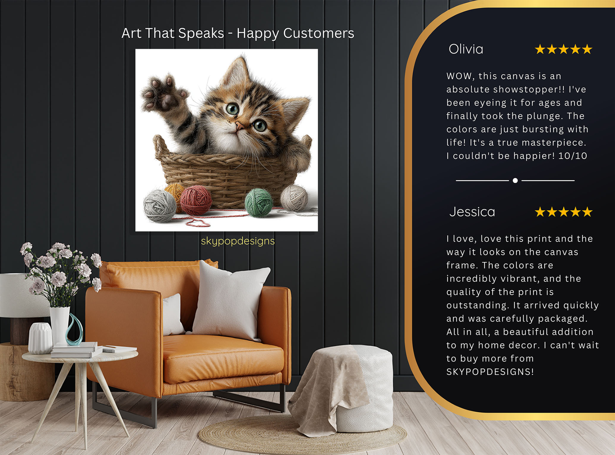 8.jpg Kitten in Basket Art