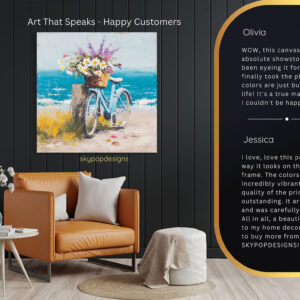 Beach Bike Blooms Art