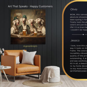 Weimaraner Beer Hall Art