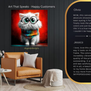 Kitten With Glasses Art