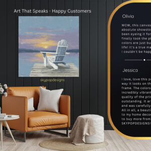 Adirondack Chair Sunset Art