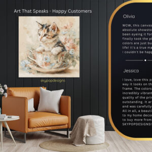 Kitten in Teacup Art