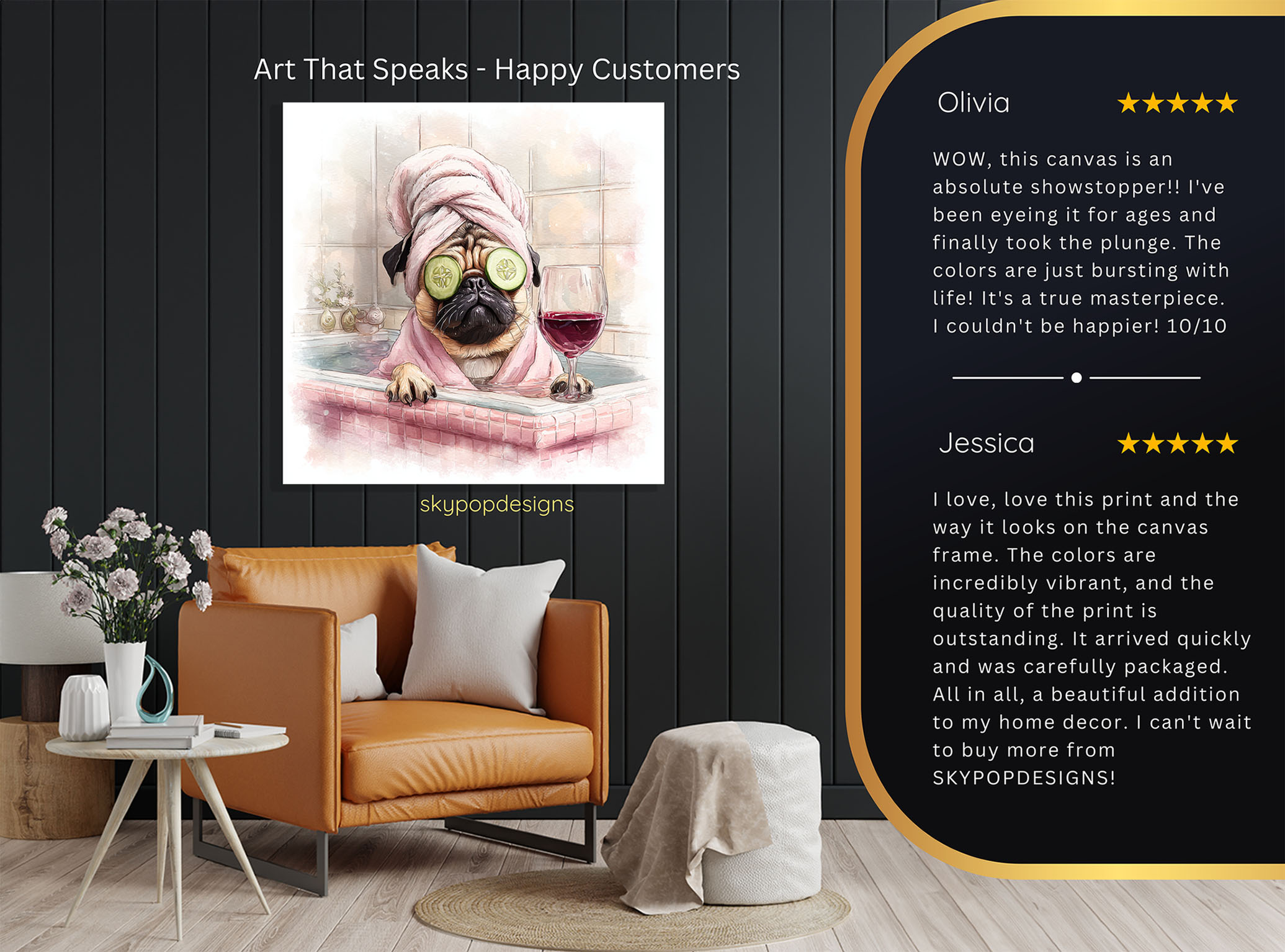 8.jpg Pug Spa Day Art