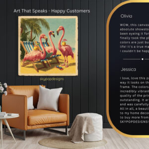 Flamingo Beach Vacation Art