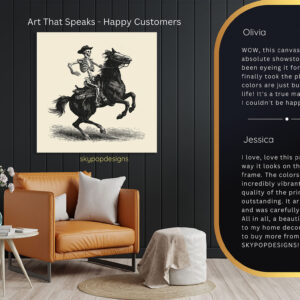 Skeleton Cowboy Horse Art