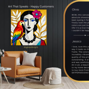 Parrot Woman Portrait Art