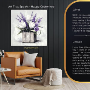 Tulip Lavender Bouquet Art