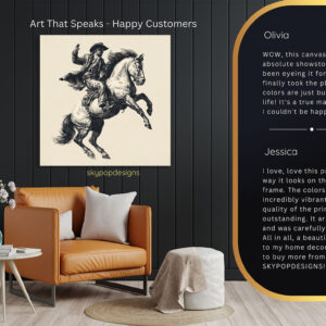 Vintage Cowboy Horse Art