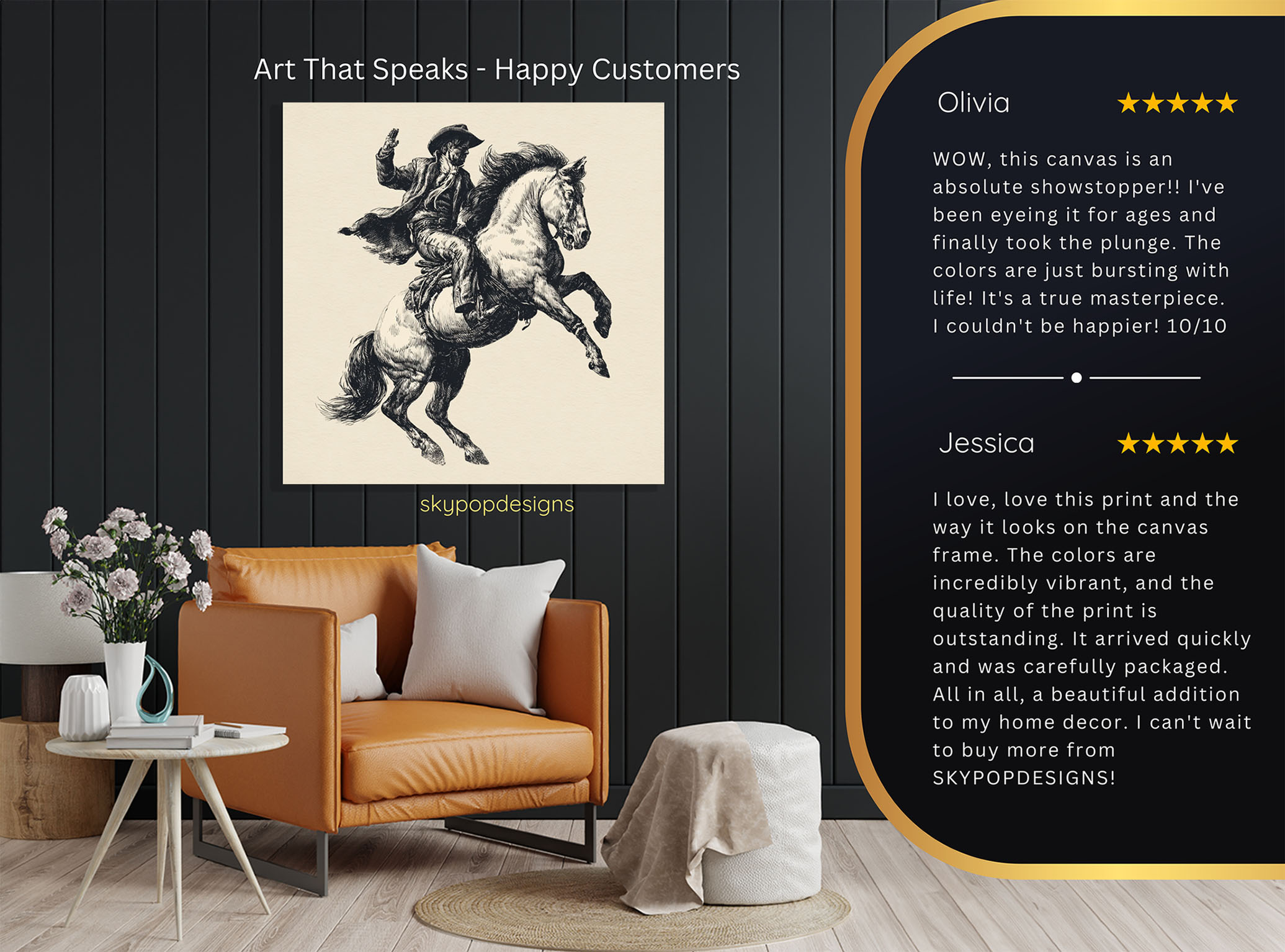 8.jpg Vintage Cowboy Horse Art