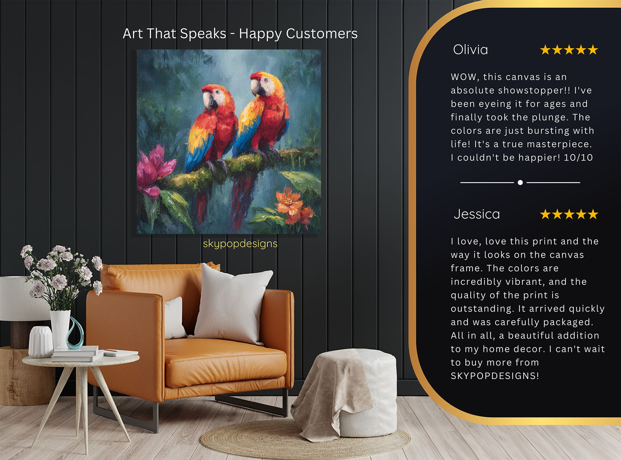 8.jpg Macaw Pair Art