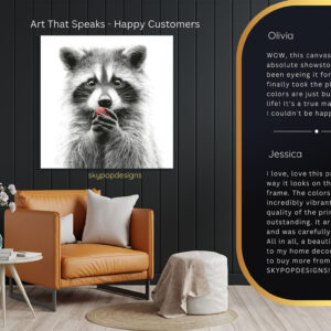 Raccoon Berry Treat Art