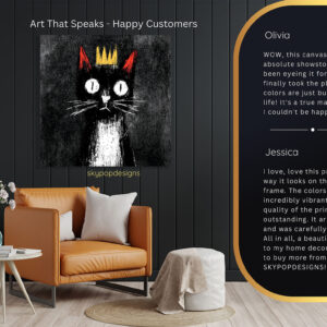 King Cat Crown Art
