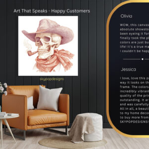 Cowboy Skull Pipe Art