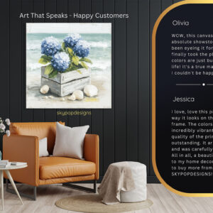 Hydrangeas By The Sea Art