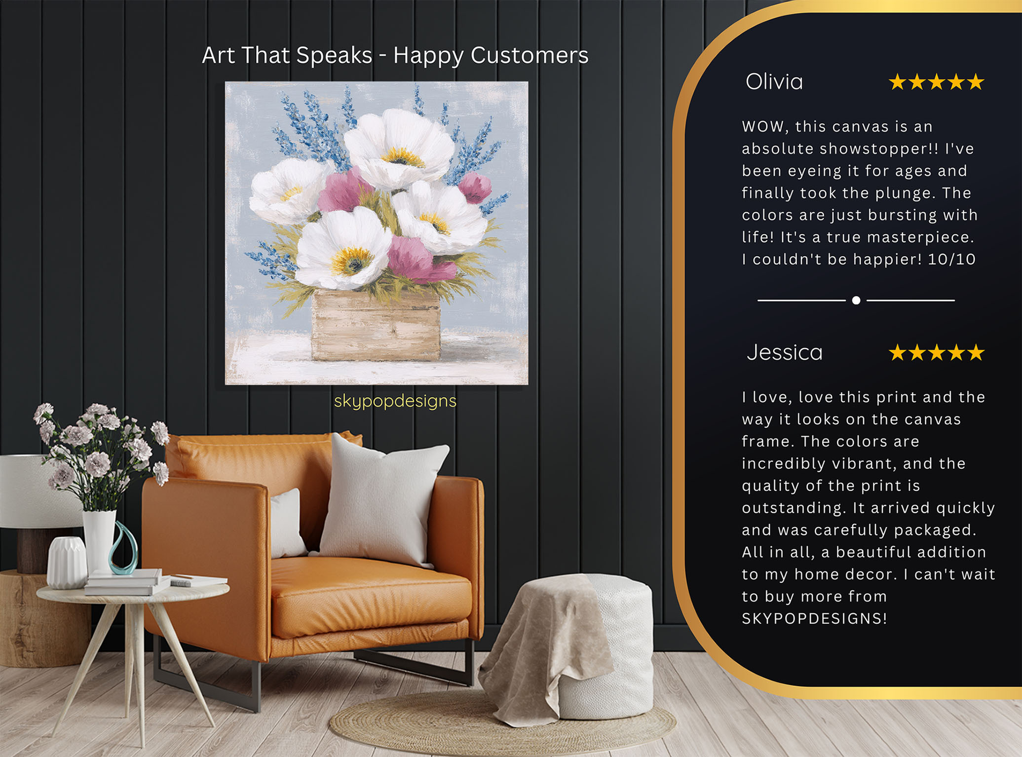 8.jpg Poppy Lavender Arrangement Art