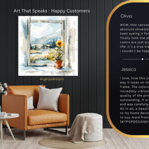 Sunflower Window View Art