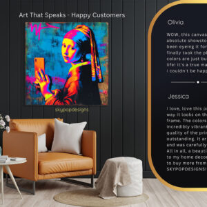 Modern Selfie Girl Art