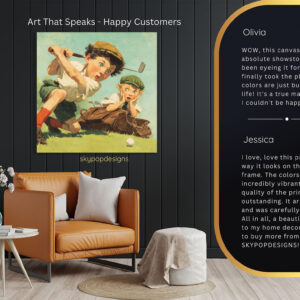 Golf Boys Swing Time Art