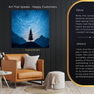 Star Trails Tree Silhouette Art