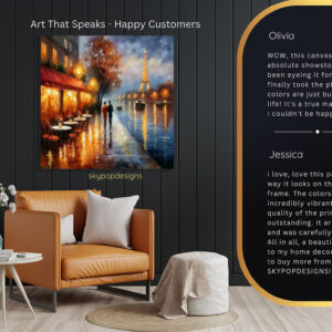 Parisian Romance Eiffel Tower Art