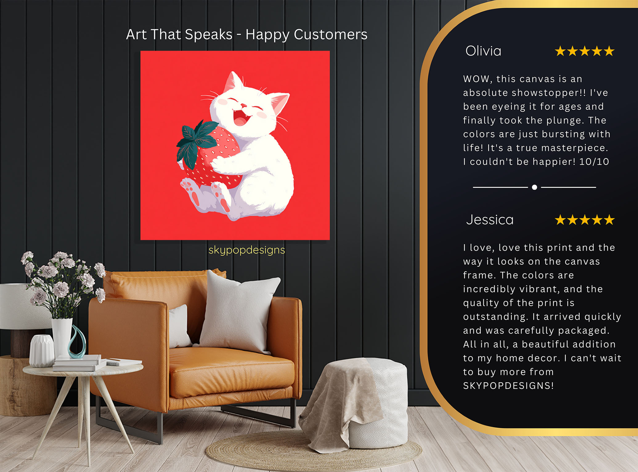 8.jpg Cat Strawberry Hug Art