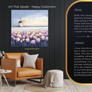 Tulip Field Windmill Art