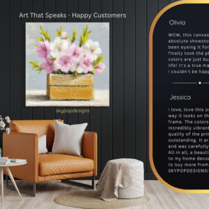 Cherry Blossom Crate Art