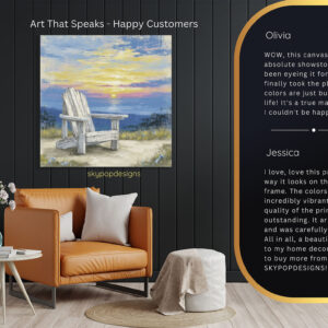 Adirondack Chair Sunset Art