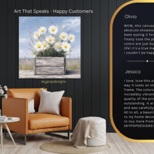 Daisy and Lavender Garden Box Art