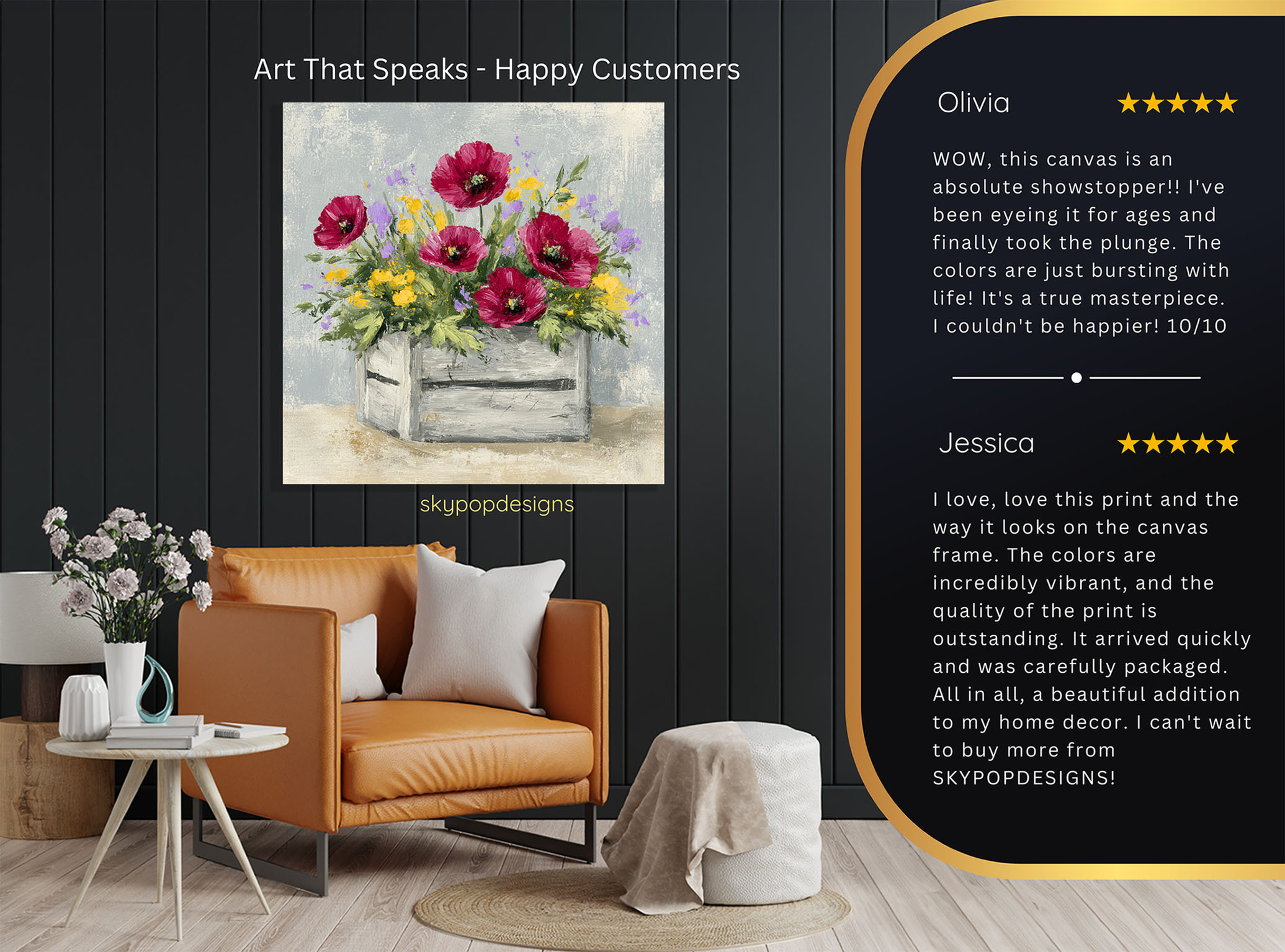 8.jpg Poppy Floral Crate Art