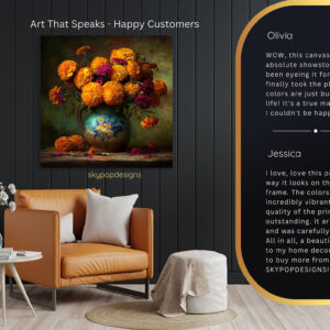 Marigold Bouquet Art