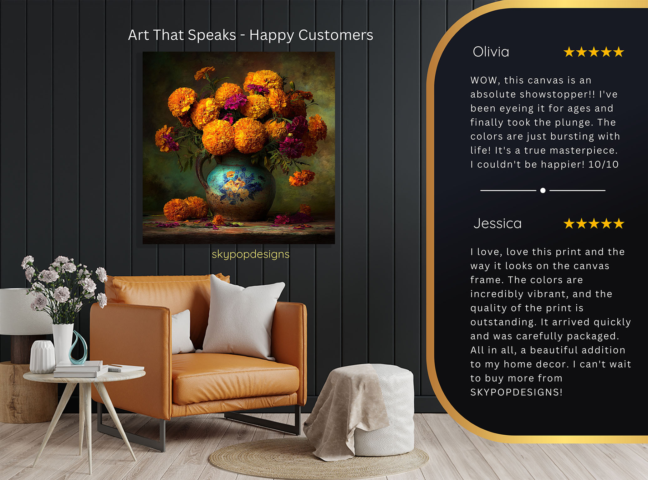 8.jpg Marigold Bouquet Art