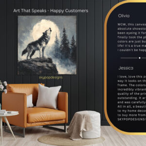 Wolf Howling Moon Art