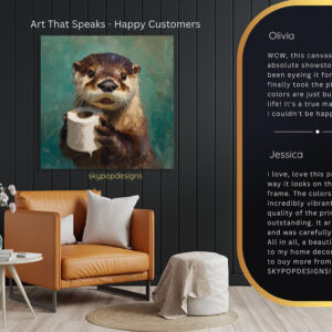 Otter Toilet Paper Art