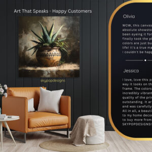 Aloe Vera Pot Plant Art