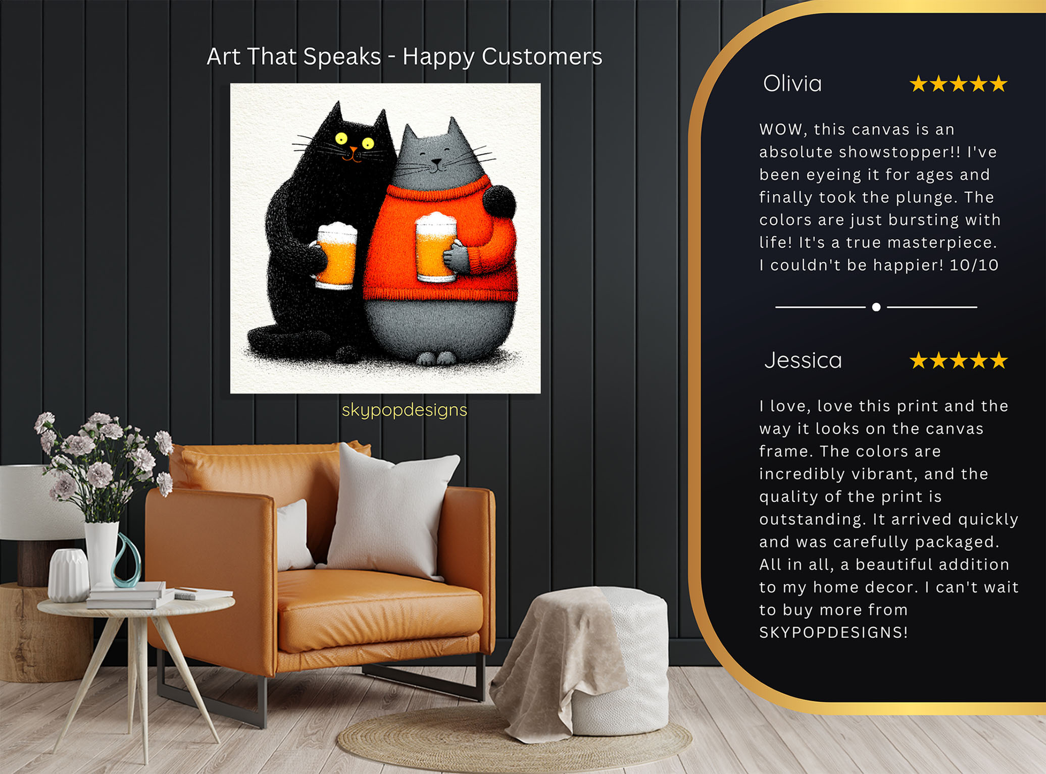 8.jpg Cat Cheers Beer Art