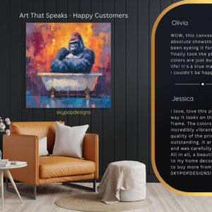 Gorilla Bath Time Art