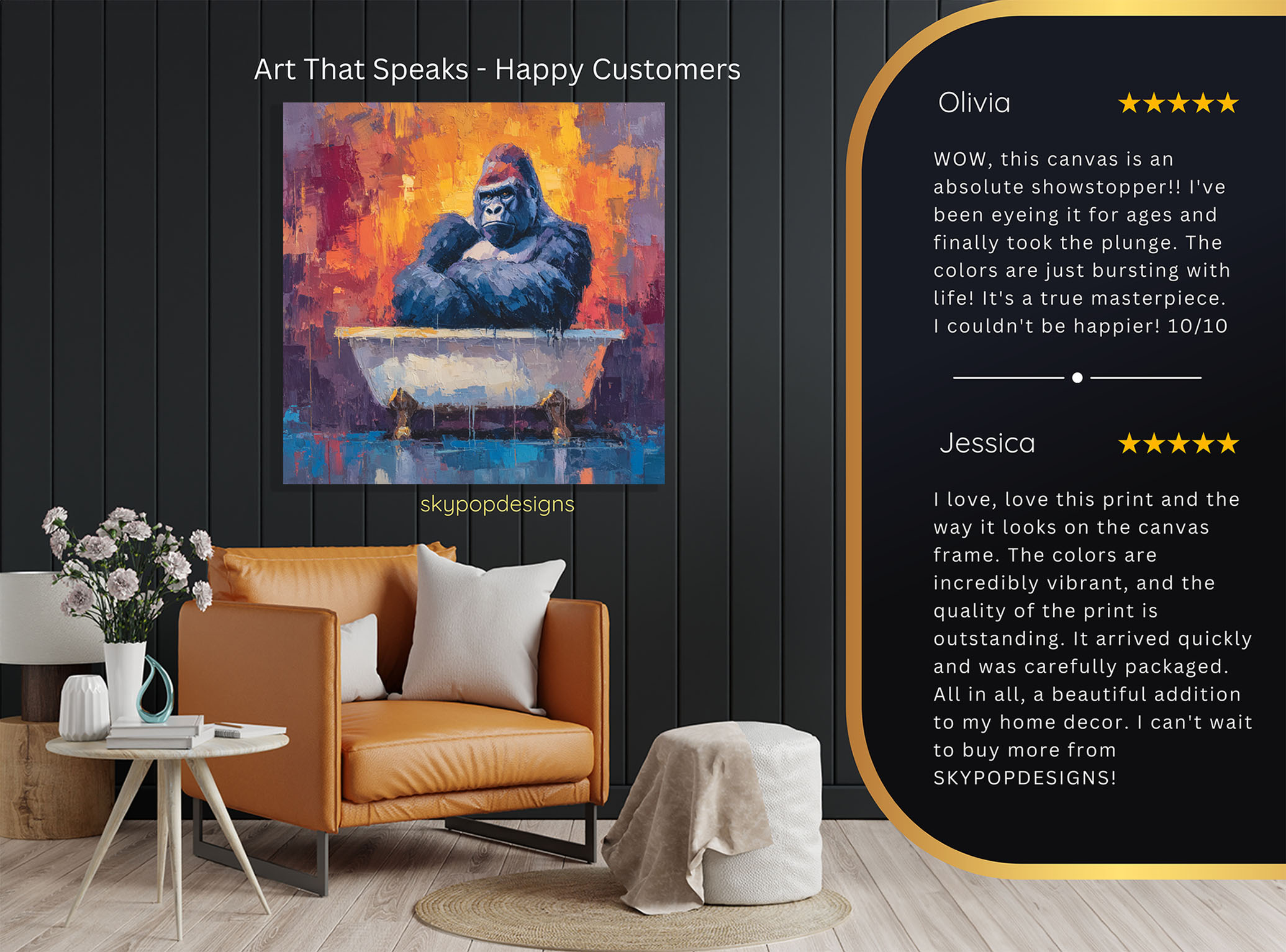 8.jpg Gorilla Bath Time Art