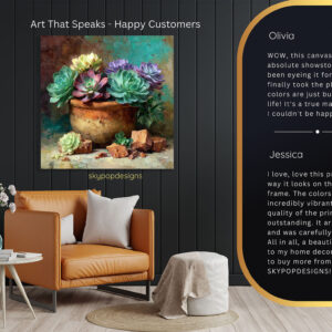 Succulent Garden Pot Art