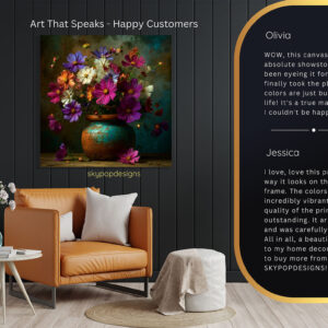 Cosmos Flower Vase Art