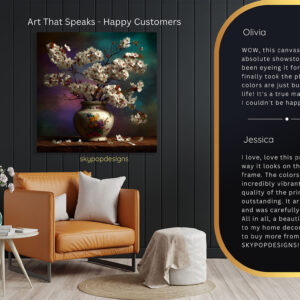 Cherry Blossom In Vase Art