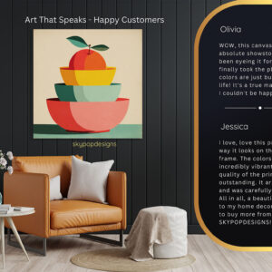 Stacked Bowls Fruit Art